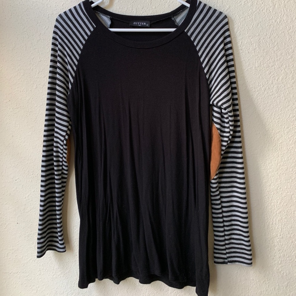Zutter Striped Sleeve Top